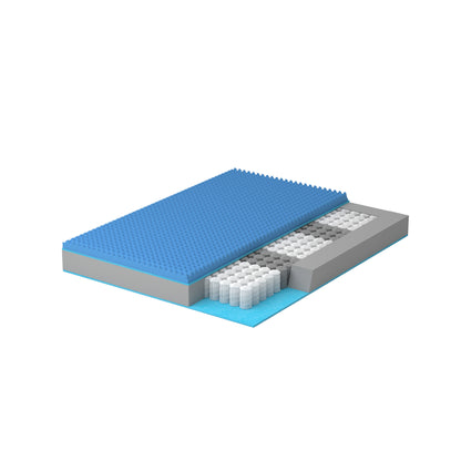 Matras 180x200x24 cm – Slaapmatras – Bedmatras – Pocketveringmatras – Traagschuimmatras – 800 Pocketveren – 4,5 cm Memory Foam Gellaag