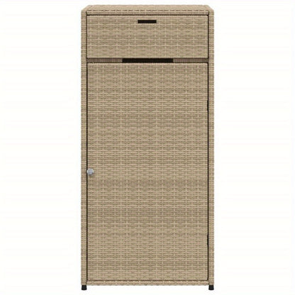 Tuinkast 55x55x111cm poly rattan beige, Box,Cabinet,Rack for Storage, Veranda Storage, Garage Storage, Contemporary Storage Solution, Weatherresistant Cabinet, Rattanstyle Cabinet, Diy Organizers, Homeowners