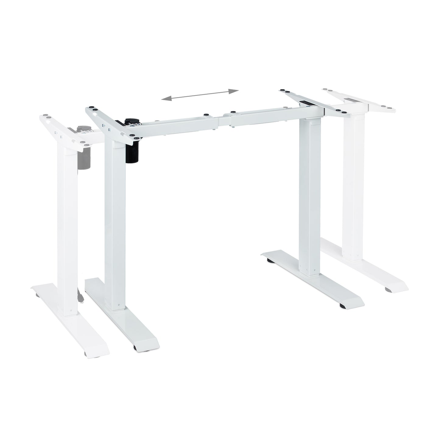 Elektrisch Tafelonderstel – Verstelbaar Bureau Onderstel – Zit-sta Bureauframe – Ergonomisch Bureau Onderstel – Wit – Hoogte 71-121 cm – Geheugenfunctie & Postuurherinnering