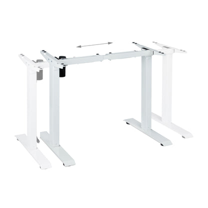 Elektrisch Tafelonderstel – Verstelbaar Bureau Onderstel – Zit-sta Bureauframe – Ergonomisch Bureau Onderstel – Wit – Hoogte 71-121 cm – Geheugenfunctie & Postuurherinnering