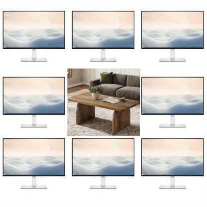 Salontafel – Woonkamertafel – Koffietafel – Bijzettafel – Tafeltje – Groot – Rechthoekig – Houtnerf Bruin – Lage Profiel – Stevig Met Verstelbare Poten