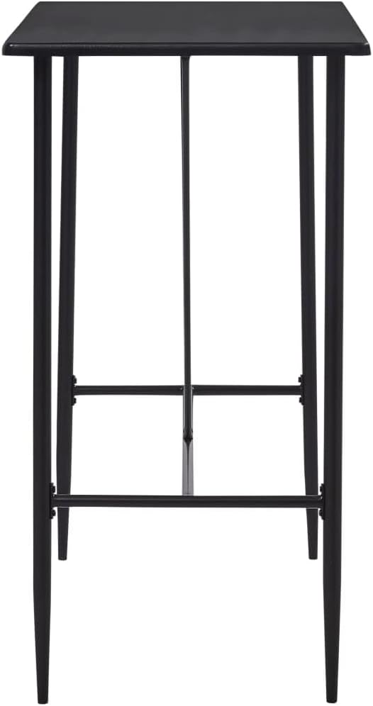 5-delige barset, stof, donkergrijs, tuinmeubilair, bistroset, zitgroep met stoelen en tafel, balkonmeubels, outdoor meubelset voor terras, tuin, balkon -A - QUORE