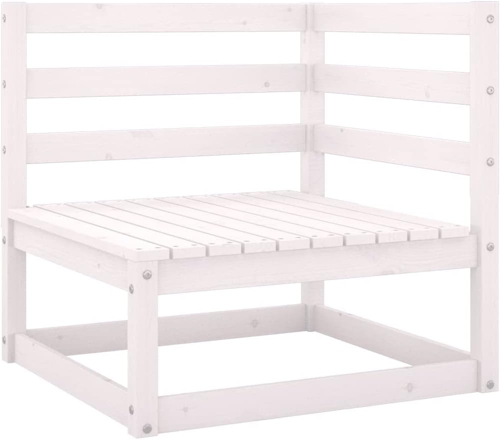Contemporary design, living room furniture, garden bench, garden bench, floor deep sofa bed frame, 2 seater garden bench white solid pine, suitable for garden lawn pool - QUORE