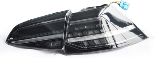 Set LED Achterlichten passend voor Volkswagen Golf VII 2012-2017 & Facelift (7.5) 2017- excl. Variant - Zwart - incl. Dynamic Running Light