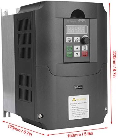VFD-frequentieomvormer, eenfase 220 VAC-ingang 3-fase 380 VAC-uitgang 7,5 kW vectorbesturing CNC-VFD, inverterconverter, voor motortoerentalregeling