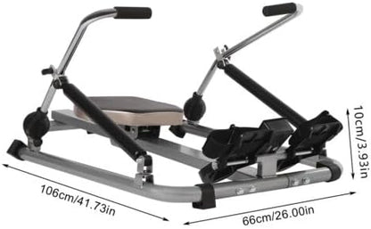 Home Rowing Machine, Hydraulic Fitness Rowing Machine, Resistance 15-55 kg, Adjustable Load Capacity 120 kg, Training Device with LCD Display for Full Body Training - QUORE