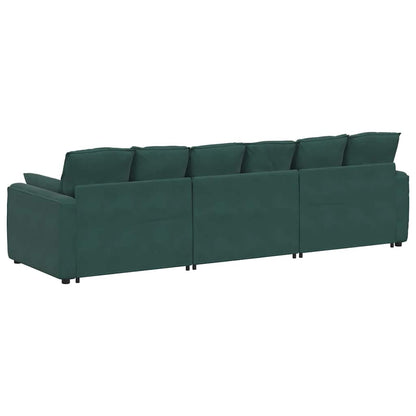 Hoekbank – Modulaire Bank – Loungebank – Zitbank – 3-zitsbank – Lichtgrijs – Polyester Bekleding – Stevig Metalen Frame
