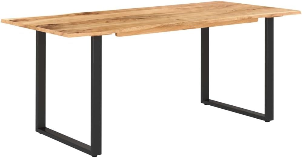 vidaXL Solid Acacia Wood Dining Table Table Kitchen Table Dining Table Tables Furniture Dining Table Dining Tables Kitchen Dining Tables Dinner Kitchen Dining Table