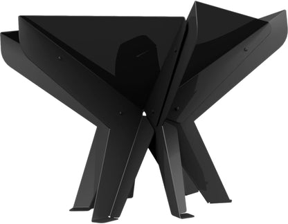 Kratki Fire Pyramid tuinvuurschaal vrijstaand, asymmetrisch, driehoekig, afmetingen B79 x L68.5 x H22,7 cm, gewicht 16,8 kg, gemaakt van robuust, hittebestendig staal