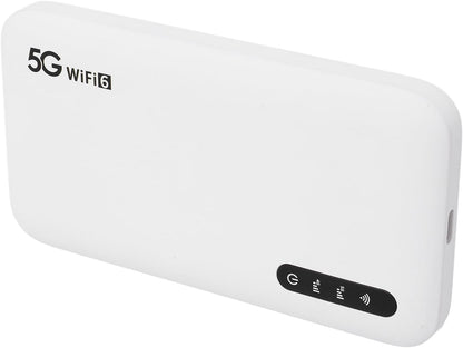 5G WiFi Draagbare Hotspot-router, 2,77 Gbps Ultrasnelle Snelheid, 16 Apparaten, 6100 MAh Batterij, WiFi 6, 5G NR / 4G TDD
