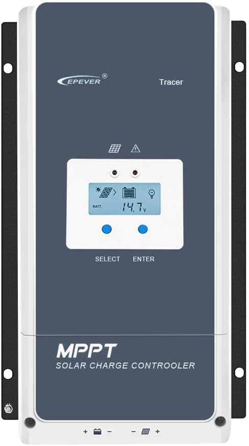 EPEVER 100A MPPT Solar Charge Controller 12V/24V/36V/48V met LCD Display, Open Circuit Voltage tot 150V voor Verzegeld, GEL, Overvloed en Gebruiker Tracer 10415AN