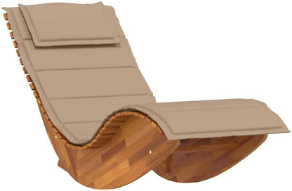 Houten Ligstoel – Tuinstoel – Ligbed – Lounge Chair – Relaxstoel – Duurzaam Acaciahout – Verstelbare Rugleuning Met Waterafstotend Kussen
