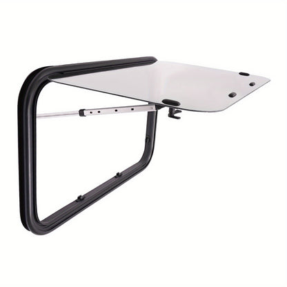Camperraam – Nooduitgang Raam – Push-Out Raam – Uitzetraam – Caravanraam – 90x55cm – Gehard Glas – Eenvoudige Hendelbediening
