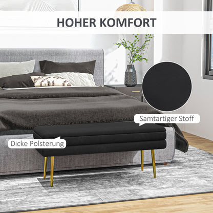 Gevulde Opbergbank – Opbergbank – Zitbank – Opbergmeubel – Bankje – Zwart – Stevig Stalen Frame – Compact Formaat 100x37,5x42 cm