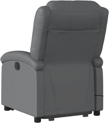 Electric Folding Massage Chair Made of Faux Leather Grey Relax Chair Recliner Chair Electric Relax Chair - QUORE