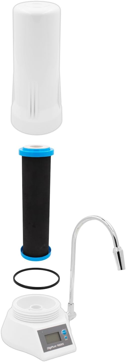 Digitaal op gootsteen waterfilter cartridge XM – Waterfilter – Spoelbakfilter – Kraanfilter – Keukenfilter – Digitale volumeteller – Filtercapaciteit tot 10.000 liter