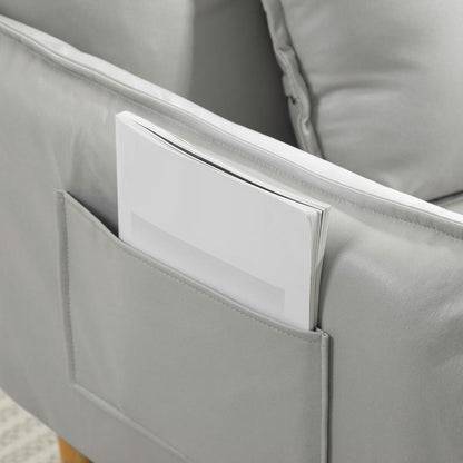 Relaxfauteuil – Loungestoel – Fauteuil – TV-stoel – Vloerstoel – Verstelbare Rugleuning – Polyester Gevuld – Geschikt voor Harde Vloeren