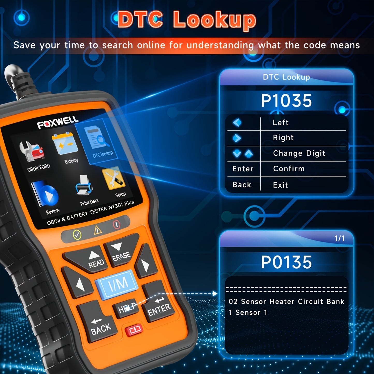 OBD2 Scanner – Diagnostische Scanner – Foutcode Lezer – Batterijtester – Auto Diagnosetool – 12V Batterijtest Met Cold Cranking Amps – Check Engine Light Reset
