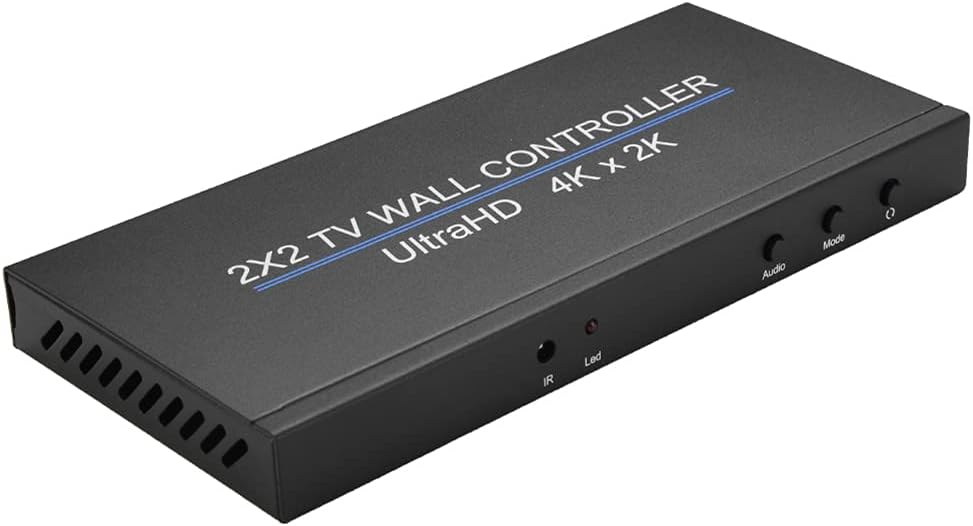 Swallows Video Wall Controller 2X2, 4K 60Hz 2x2 TV Video Wall Controller Screen Stitching Processor Splicer 2x1 3x1 1x3 1x2 4x1 1x4 HD Video Splicer voor PS4 HDTV (4K 60HZ)