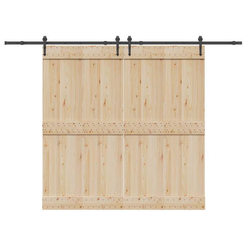 Schuifdeursysteem – Schuifdeurbeslag – Loftdeur Rails – Deurbeslag Set – Glijdende Deur Kit – Zwart Staal – Eenvoudige Montage Zonder Lassen