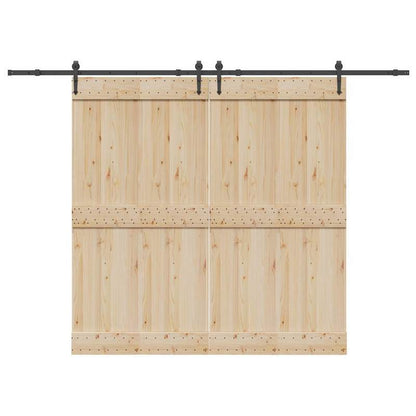 Schuifdeursysteem – Schuifdeurbeslag – Loftdeur Rails – Deurbeslag Set – Glijdende Deur Kit – Zwart Staal – Eenvoudige Montage Zonder Lassen