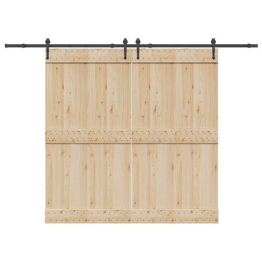 Schuifdeursysteem – Schuifdeurbeslag – Loftdeur Rails – Deurbeslag Set – Glijdende Deur Kit – Zwart Staal – Eenvoudige Montage Zonder Lassen