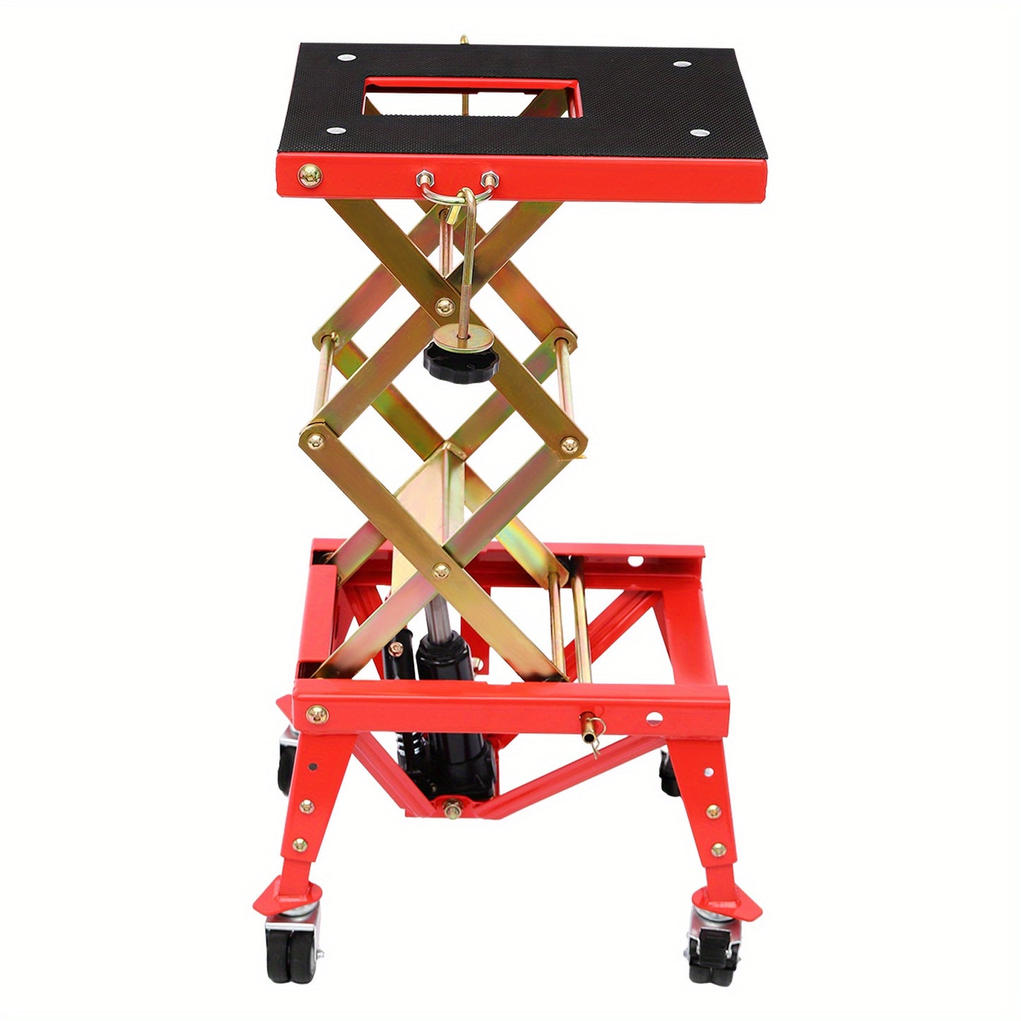 Hydraulische Motorlift – Motorfiets Lifter – Motor Platform Lift – Motor Lift Stand – Motorfiets Elevator – 158 KG Draagvermogen – Verstelbare Hoogte 30-80 cm – Rood