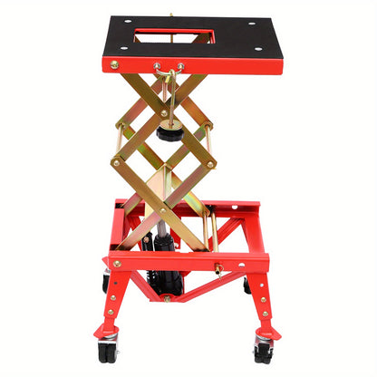 Hydraulische Motorlift – Motorfiets Lifter – Motor Platform Lift – Motor Lift Stand – Motorfiets Elevator – 158 KG Draagvermogen – Verstelbare Hoogte 30-80 cm – Rood