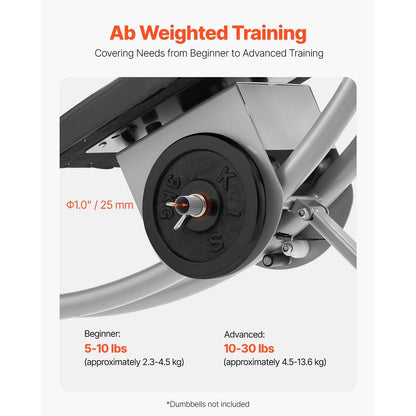 Ab Workout Machine – Buikspiertrainer – Core Trainer – Ab Cruncher – Buikspierapparaat – Ergonomisch Dubbel Gebogen Railsysteem – Stevige Carbonstalen Constructie 136 kg Belastbaar