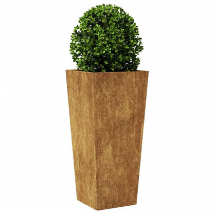 Plantenrek – Plantenstandaard – Bloemenrek – Plantentafel – Plantenhouder – 2 stuks – Cortenstaal – 35x35x75 cm – Weerbestendig – Duurzaam