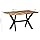Eettafel Houten – Tafel – Keukentafel – Massief Houten Tafel – Houtentafel – 140x70x75 cm – Massief Acaciahout – Industrieel Stalen Onderstel