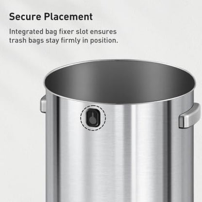 EKO EK9055-60L Urban Commercial Open Top Trash Can, roestvrij staal, 60 L