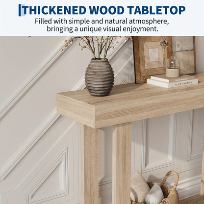 Sidetable Houten Tafel – Smalle Wandtafel – Haltafel – Entreetafel – Woonkamertafel – Rustiek Landelijk Design – Compact 117x30x81 cm – Eenvoudige Montage
