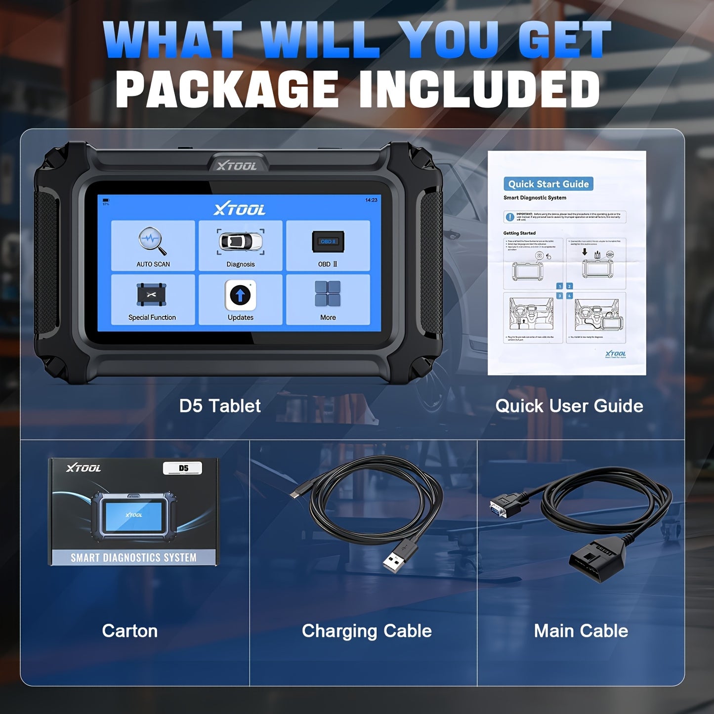 OBD2 Scanner – Auto Uitleesapparaat – Diagnoseapparaat – Foutcode Lezer – Uitleesapparatuur – 5-Systeem Diagnose & 9 Resetfuncties – Groot 5,45” Touchscreen & Wi-Fi Updates