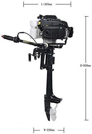 4 Stroke 4 HP Outboard Motor, Boat Motor with Air Cooling System, Petrol Engine, Outboard Motor Boat Motor, Fishing Boat, Water Cooling System - QUORE