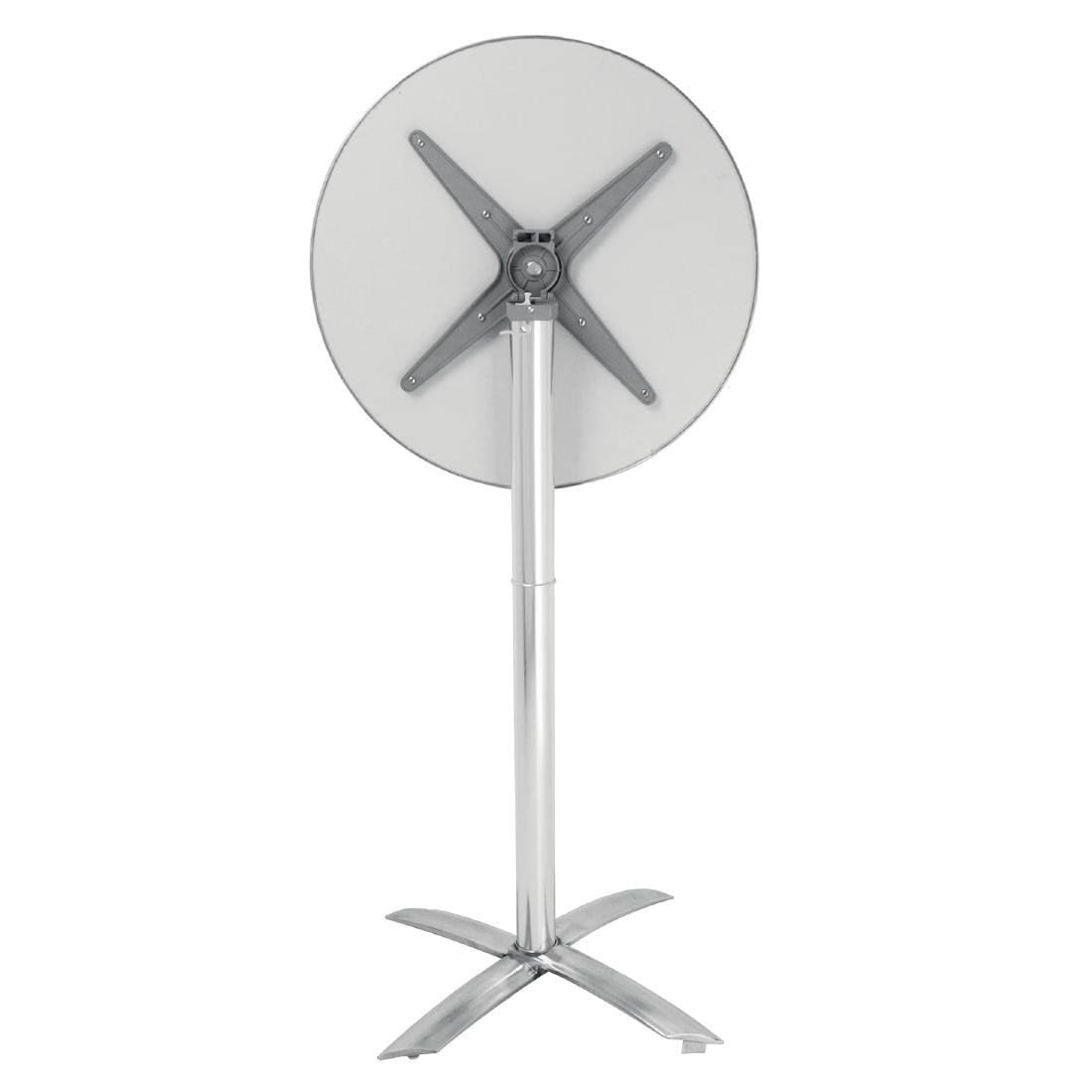 Bolero GR396 Flip Top Poseur Tafel, Roestvrijstaal, 600 mm doorsnee, Zilver