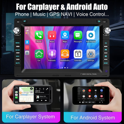 Android Autoradio – Multimedia Systeem – Inbouw Radio – Navigatie Systeem – Touchscreen Radio – 7-inch HD Display – Achteruitrijcamera Met Microfoon