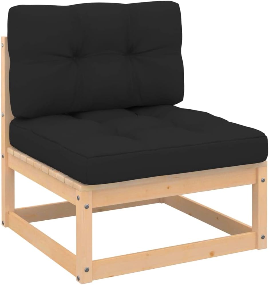 Lounge tuinmeubelset balkon meubelset tuinlounge set 4-dlg. tuin-loungeset met kussen massief grenen - QUORE