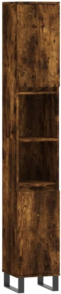 vidaXL Bathroom cabinet 30x30x190 cm wood smoked oak