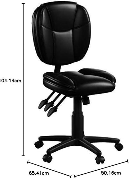 Bureaustoel – Desk Chair – Werkstoel – Kantoorstoel – Stoel Met Middelgrote Rugleuning – Ergonomisch Ontwerp – Zachte Bekleding Met Verstelbare Rugleuning