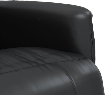 Fauteuil Verstelbaar Met Voetensteun – Relaxfauteuil – Leunstoel – Draaifauteuil – Tv Stoel – Zwart Kunstleer – 360 Graden Draaibaar – Stevig Multiplex Frame