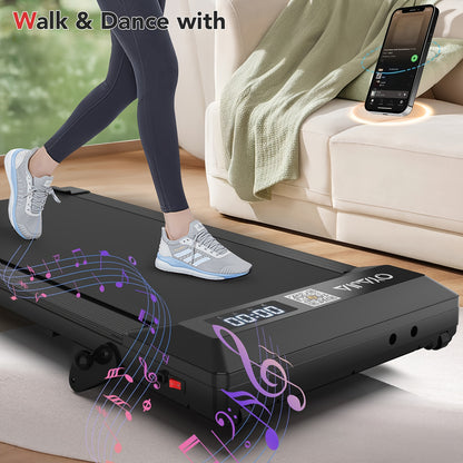 Loopband – Wandelband – Walkingpad – Treadmill – Fitnessapparaat – Inklapbaar – 3 Hellingsstanden – Stille Motor – App & Afstandsbediening – Ingebouwde Speakers – Countdown Modi – Max 100 kg