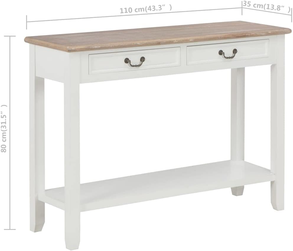 vidaXL Wooden Wall Table White Sideboard Side Table Wall Cabinet Side Cabinet Cabinet Cabinet