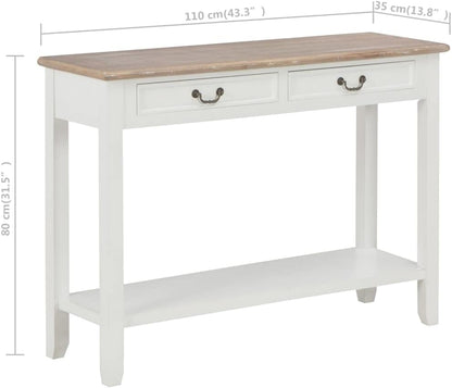vidaXL Wooden Wall Table White Sideboard Side Table Wall Cabinet Side Cabinet Cabinet Cabinet