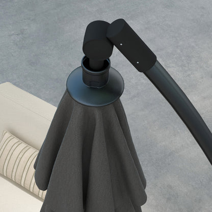 Hangparasol – Zweefparasol – Cantilever Parasol – Vrijstaande Parasol – Terrasparasol – Grijs – 293x293 cm – Kantelbaar met Stevige Kruisvoet