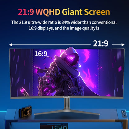 Gaming Monitor – Curved Screen – Ultrabreed – 4K Scherm – VA Paneel – 37,5 Inch – 144Hz Refresh Rate – Kleurademlicht
