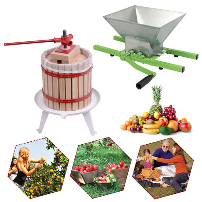 Handmatige Juicer – Fruitpers – Citruspers – Sapcentrifuge – Slowjuicer – 7 Liter Grote Inhoud – Robuust Metalen Ontwerp – Eenvoudig Schoon Te Maken