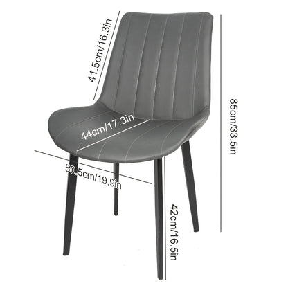 Set van 4 Eetkamerstoelen – Ergonomische Stoelen met Sponszitting en Metalen Poten – Modern Design voor Keuken, Woon- en Eetkamer, Hotelgebruik