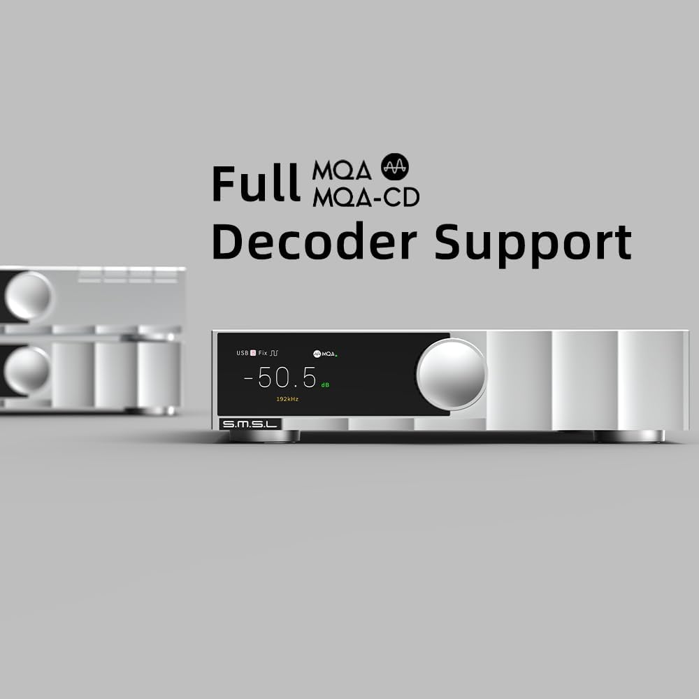 SMSL D200 audiofiele desktop-audio-decoder ROHMBD34352EKV DAC-chip Hi-Res-audio met MQA-CD-ondersteuning, 32 bits/768 kHz DSD512 CK-03 klokzender HIFI-audio USB, optisch, coaxiaal