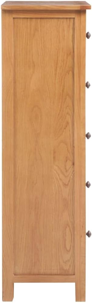 vidaXL Chest of drawers high 45x32x110 cm solid oak